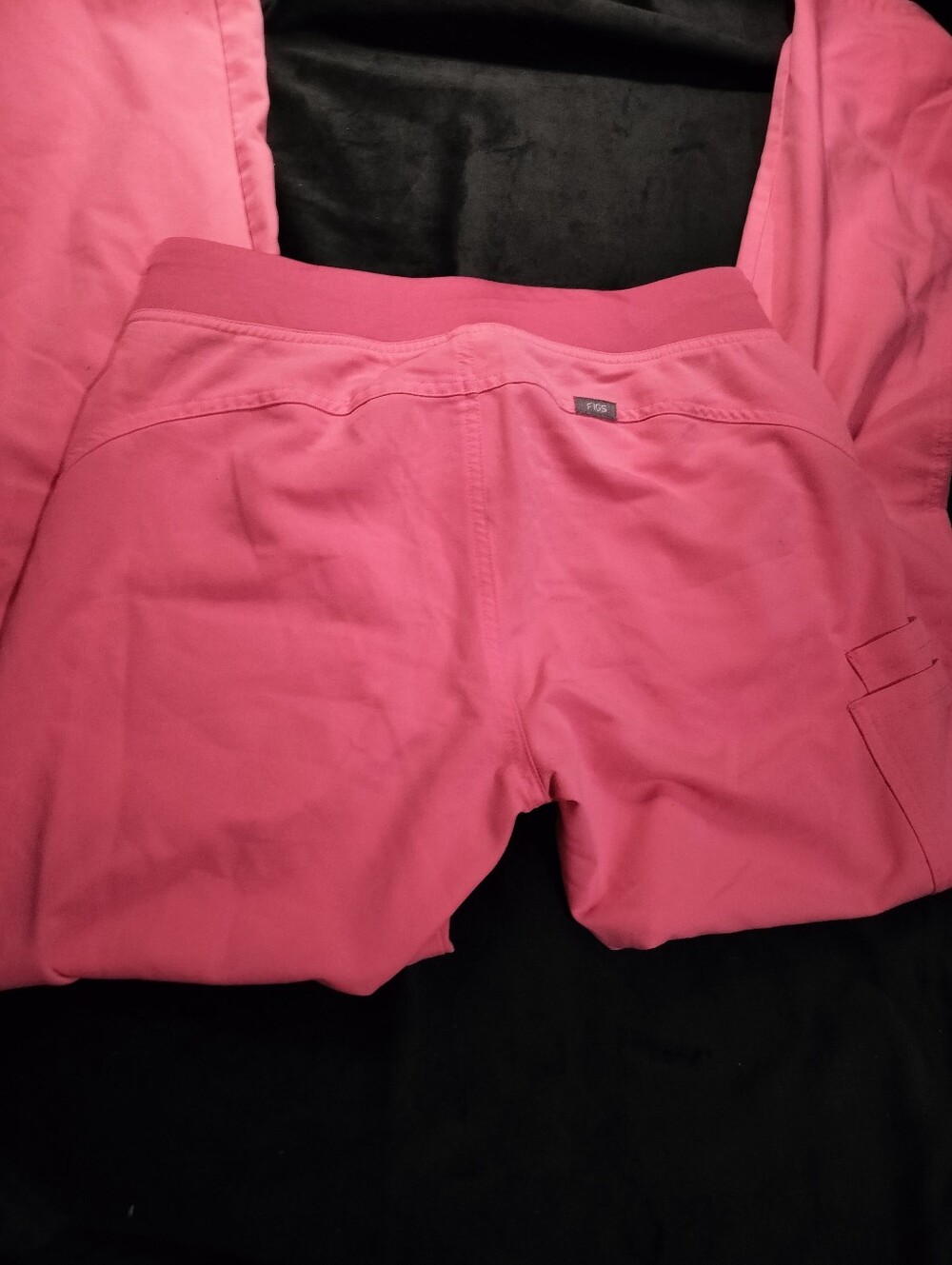 NEW Technical Figs Neon Pink Yola Scrub FionX Pants Orange Drawstring Small - Picture 3 of 7